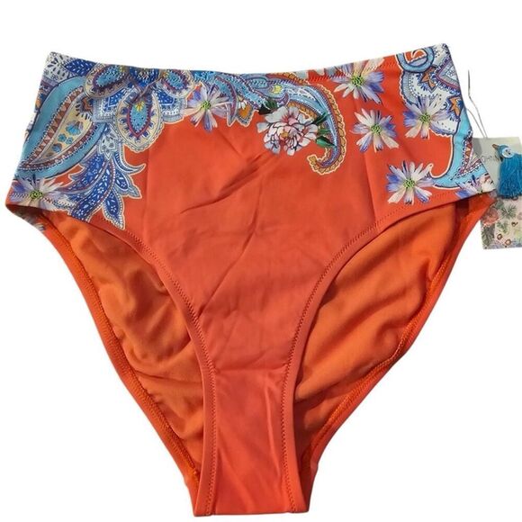 NWT- JOHNNY WAS DREW 2 PIECE SWIM BIKINI- SIZE SMALL- STRUCTURED TOP & HIGH WAIS - Picture 14 of 16